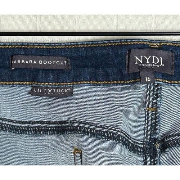 NYDJ Barbara Bootcut Jeans Quinn Blue Lift Tuck Size 16 - Picture 9 of 12